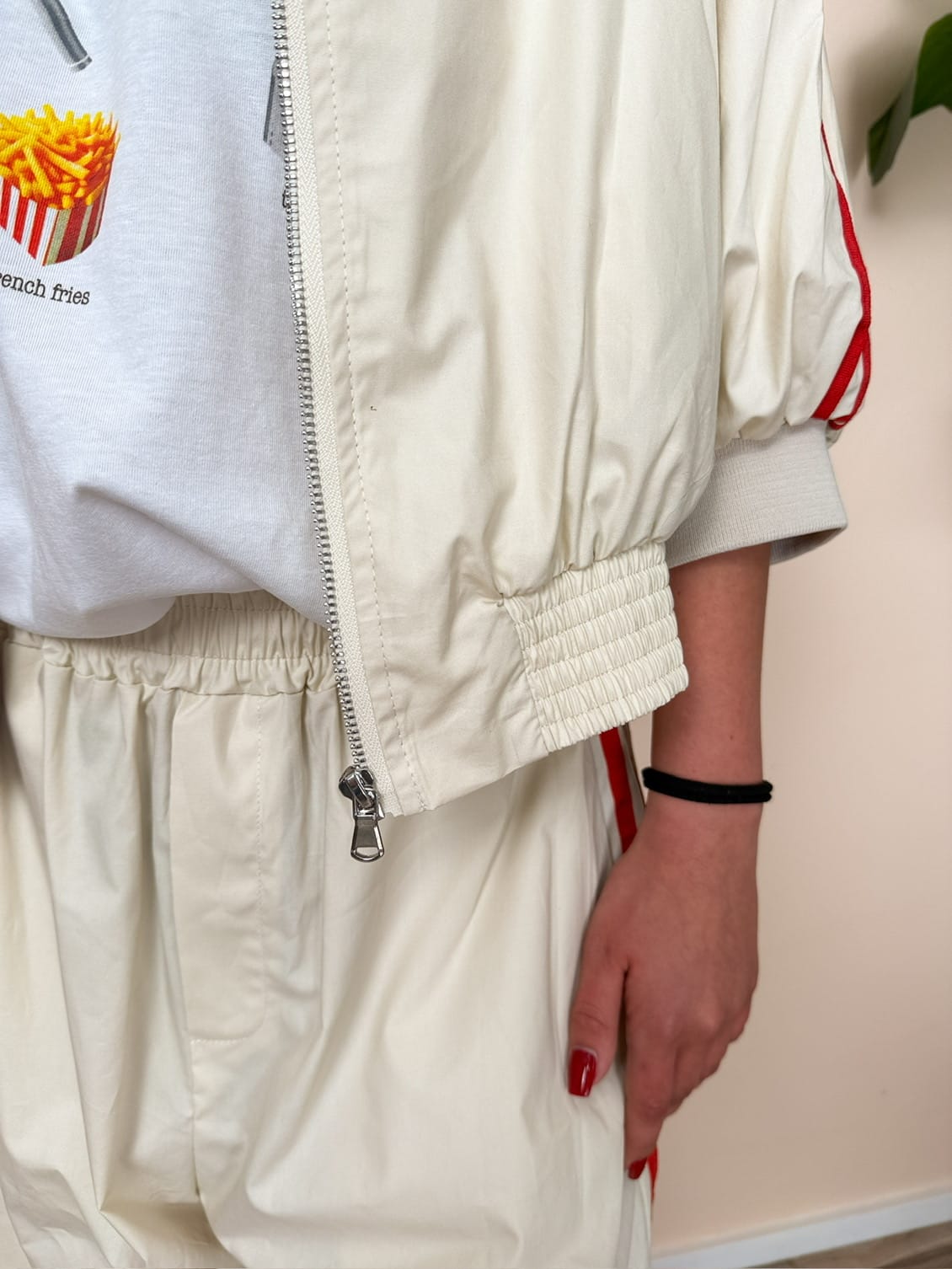 Giacca bomber righe - BURRO