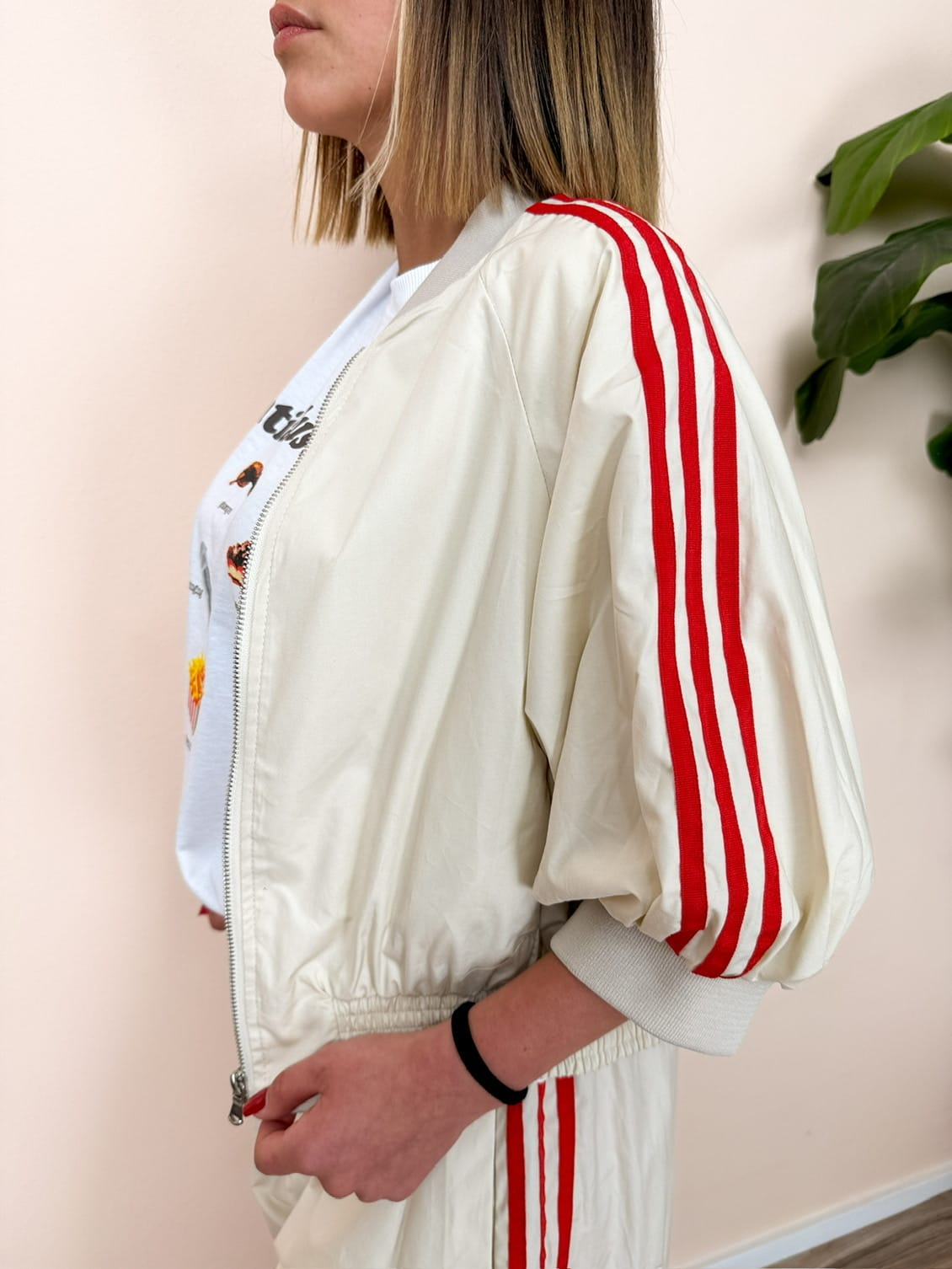 Giacca bomber righe - BURRO