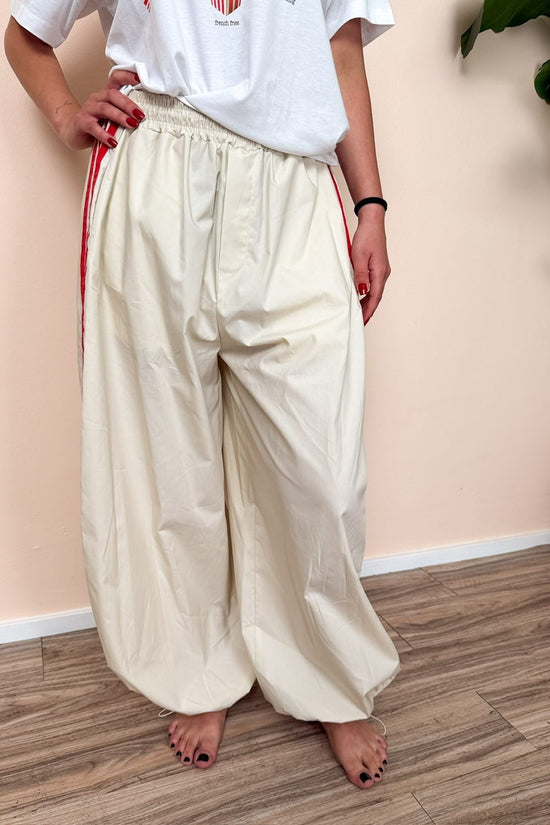 Pantalone righe - BURRO