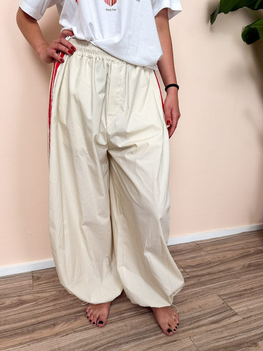 Pantalone righe - BURRO