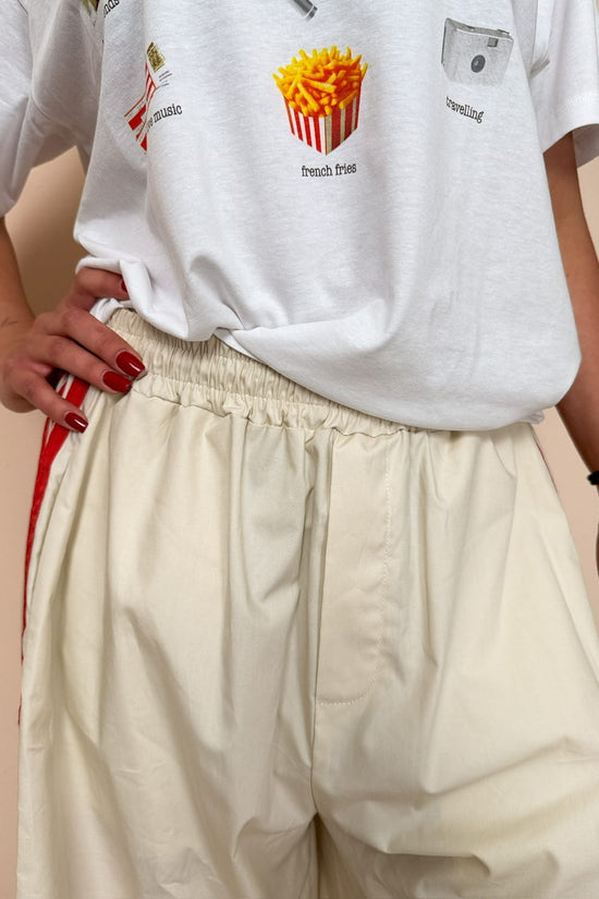 Pantalone righe - BURRO