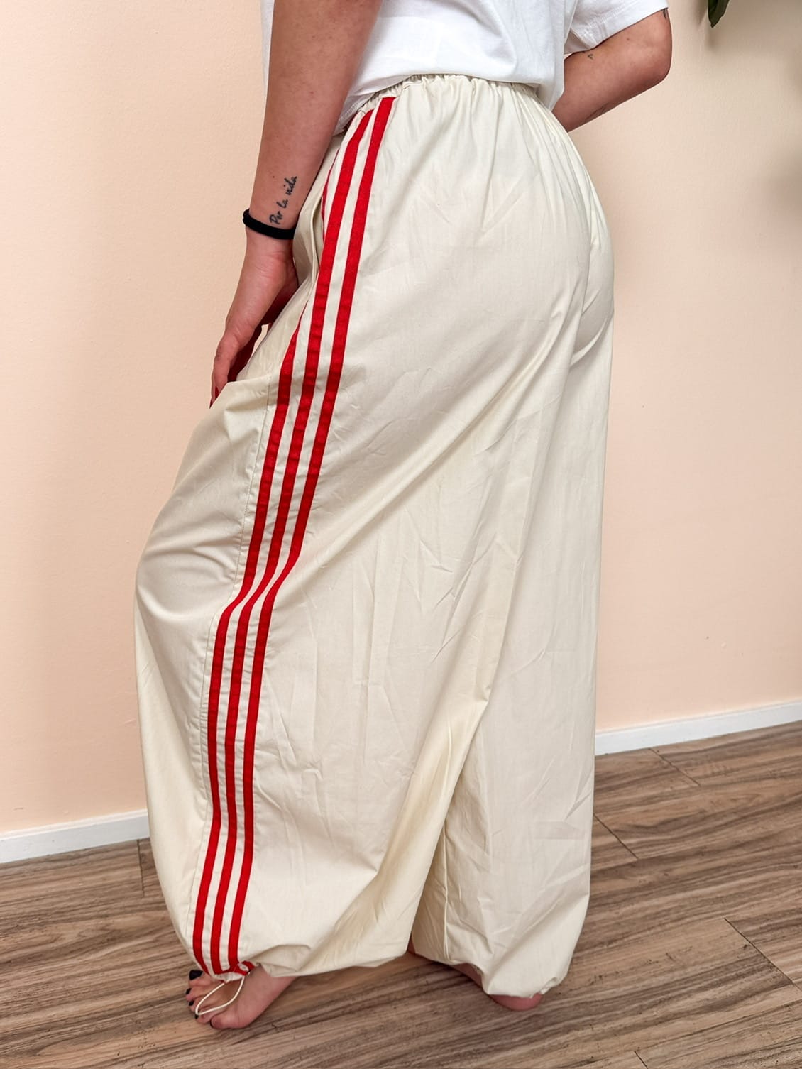 Pantalone righe - BURRO