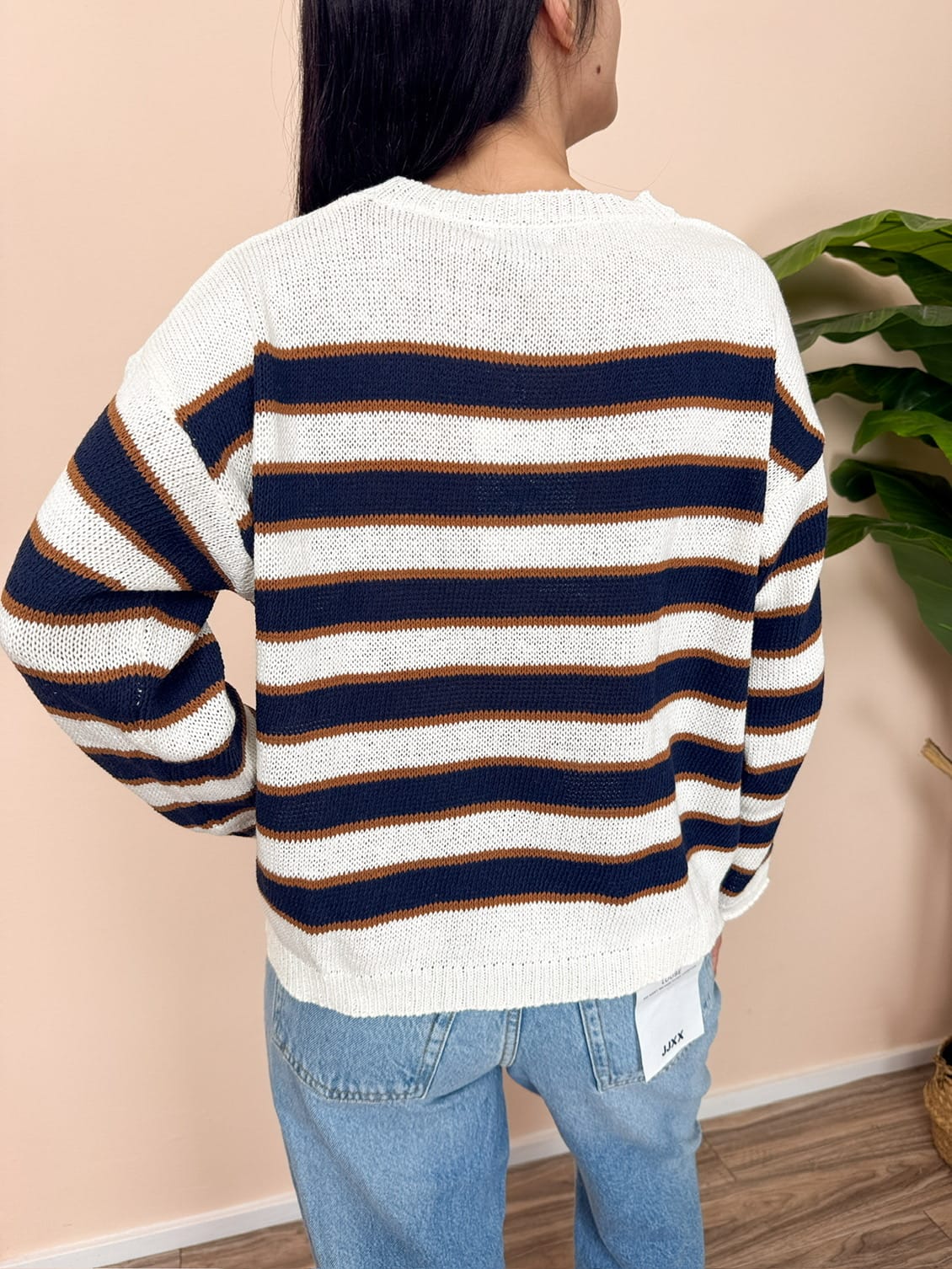 Pull cotone righe - BLU
