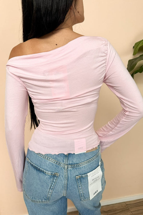Maglia Thea collo asimmetrico - ROSA BABY