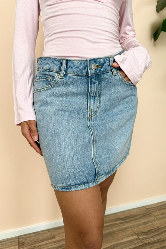 Gonna mini Laura in jeans - LIGHT BLUE