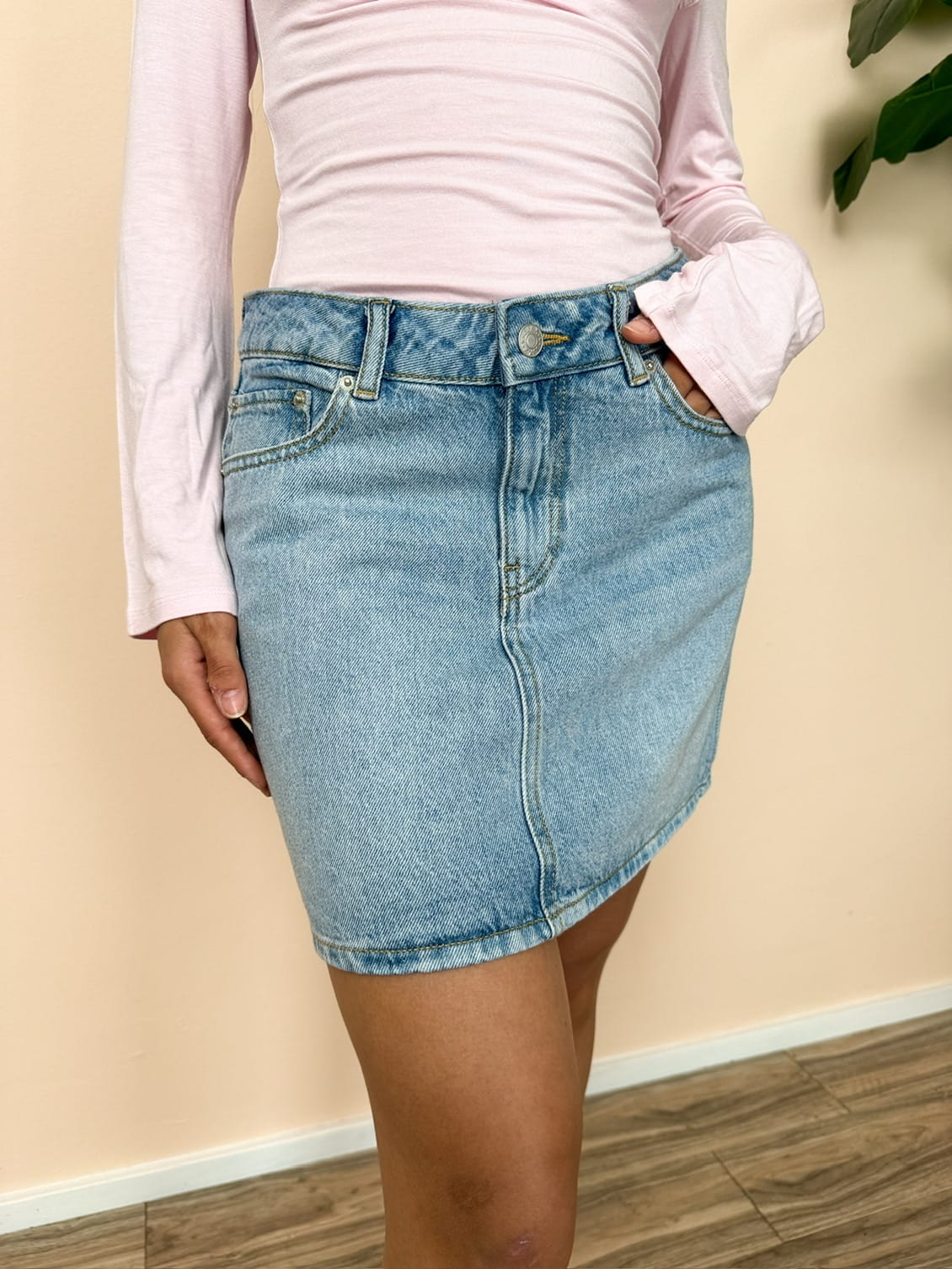 Gonna mini Laura in jeans - LIGHT BLUE