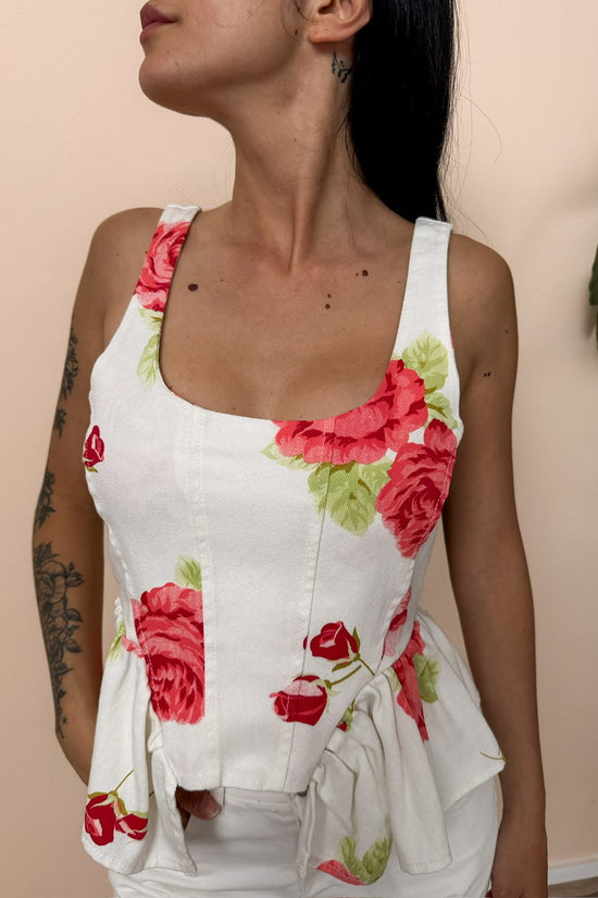 Top corpetto - BIANCO