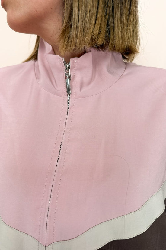 Bomber fantasia in viscosa - ROSA/MARRONE