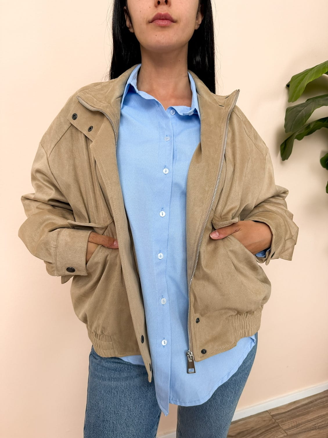 Giubbino in dainetto - BEIGE