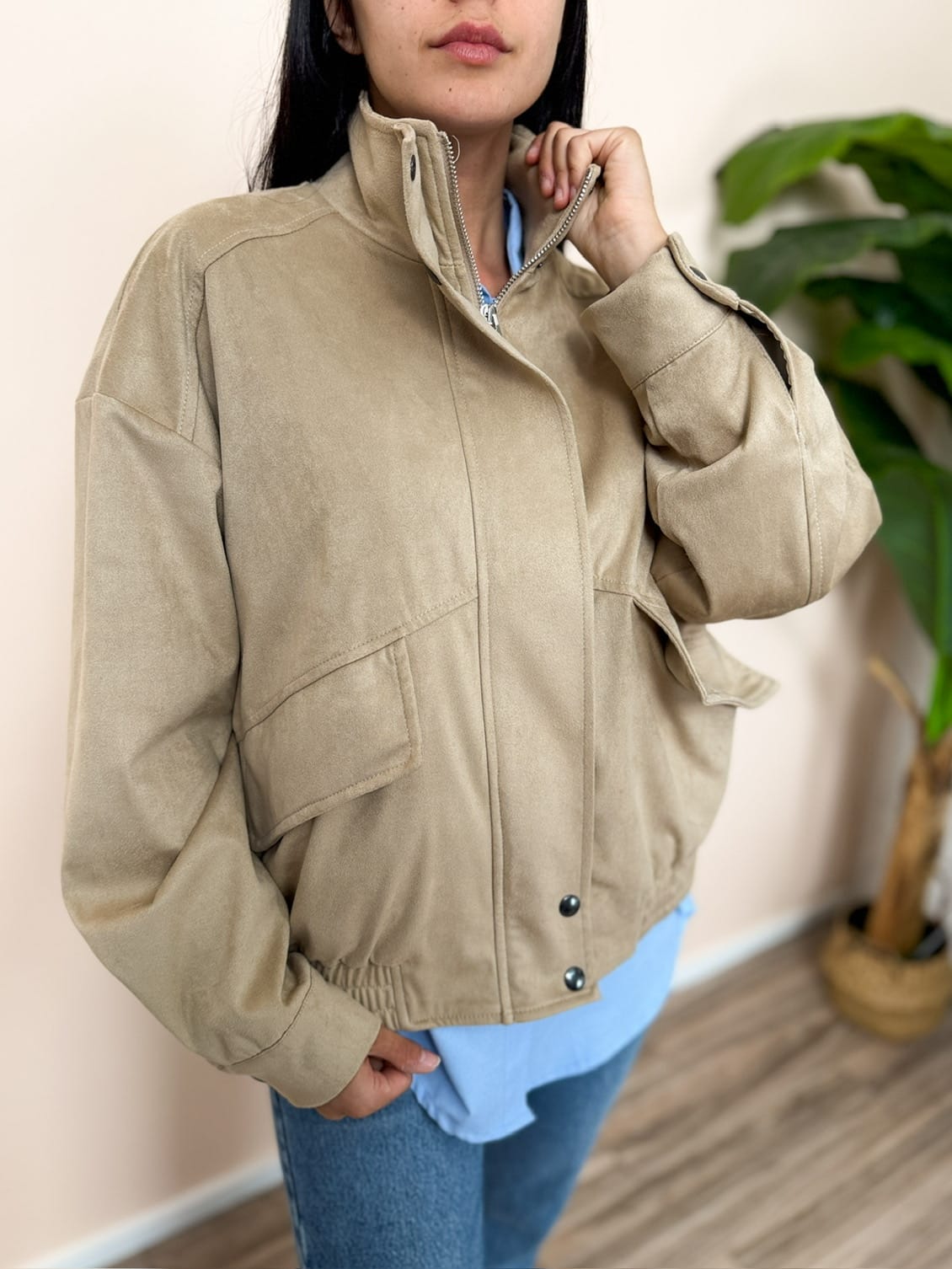 Giubbino in dainetto - BEIGE