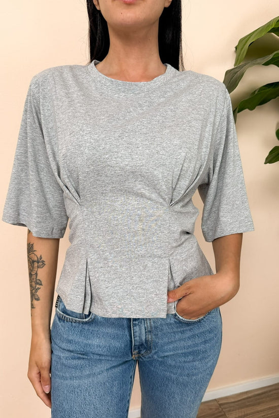 T-Shirt drappeggio - GRIGIO
