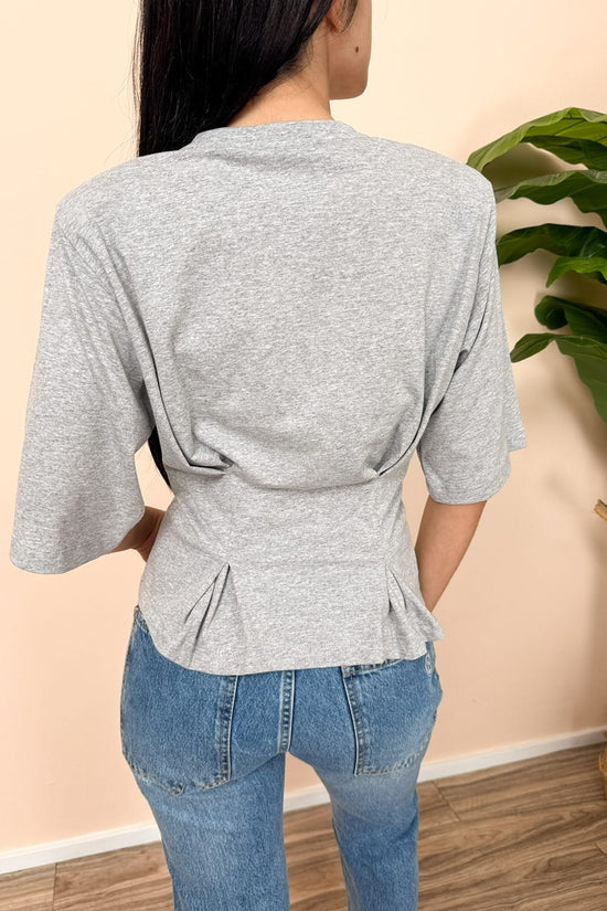 T-Shirt drappeggio - GRIGIO