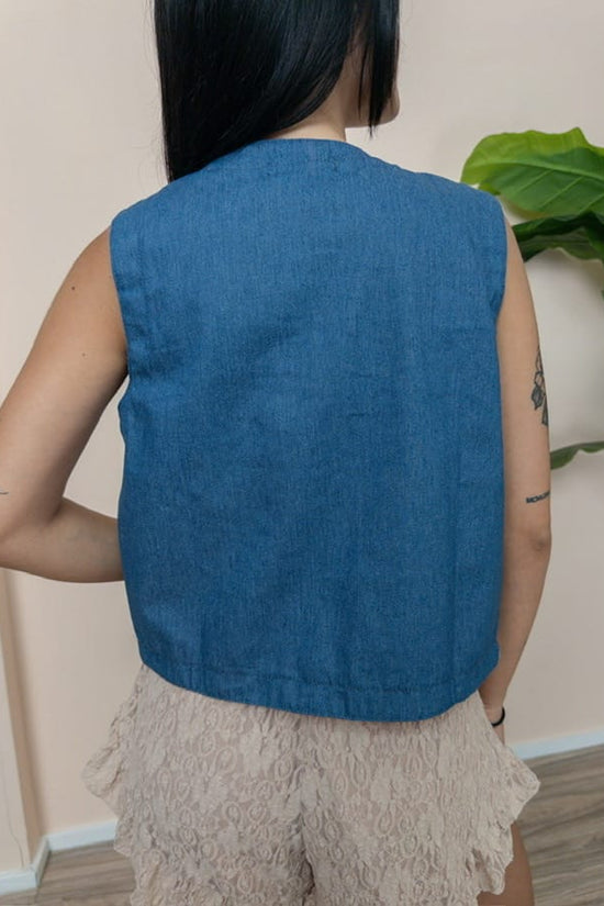 Gilet con ricamo - JEANS