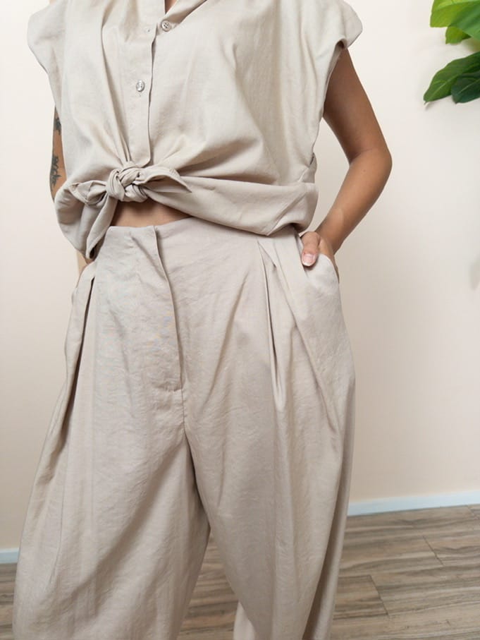 Pantalone ballon - BEIGE
