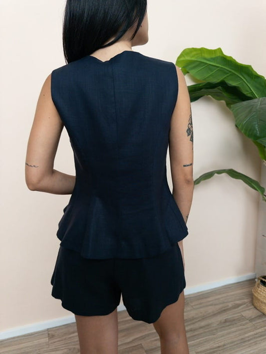 Gilet in cotone - BLU