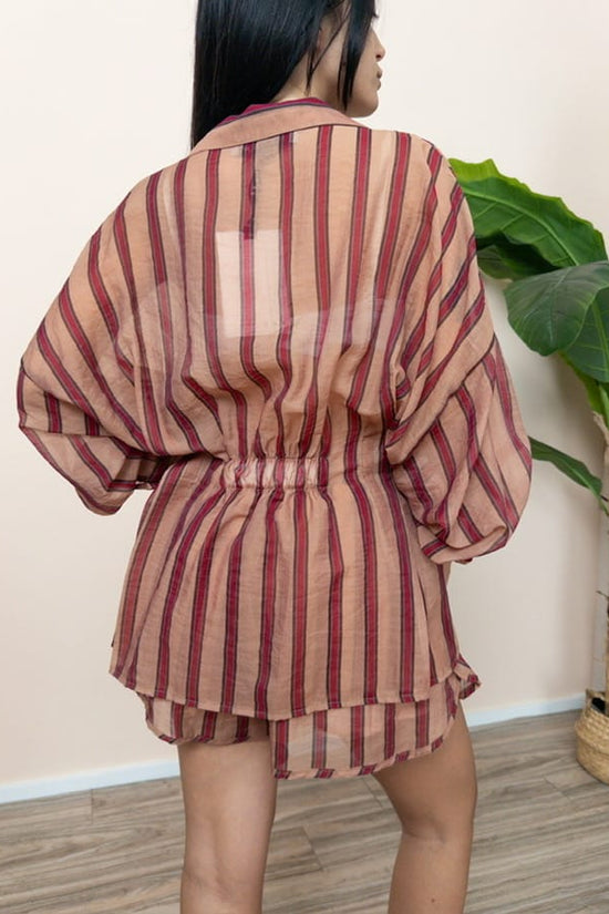 Camicia pieghe - CAMMELLO