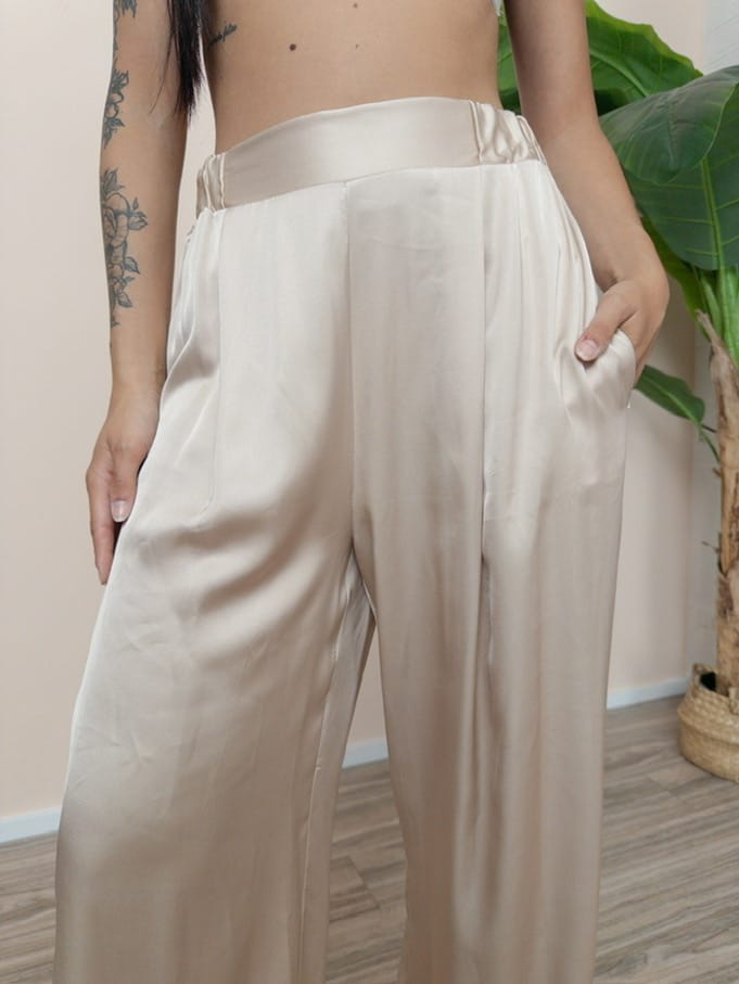 Pantalone viscosa - SABBIA