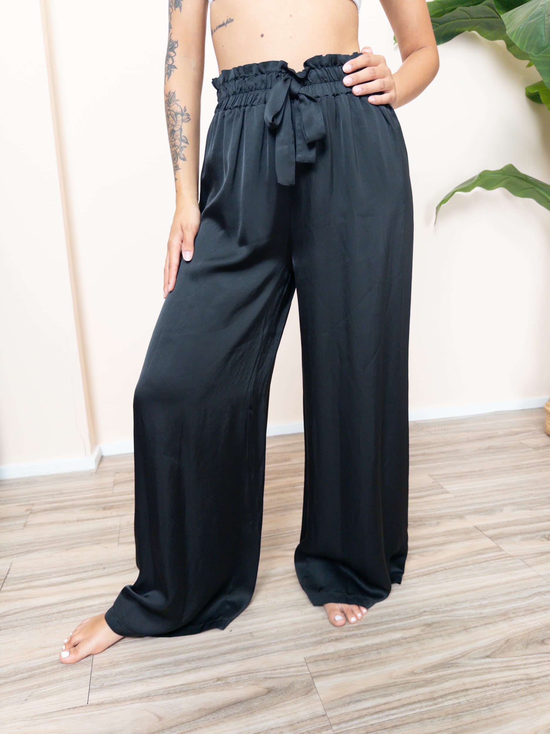 Pantalone viscosa - NERO