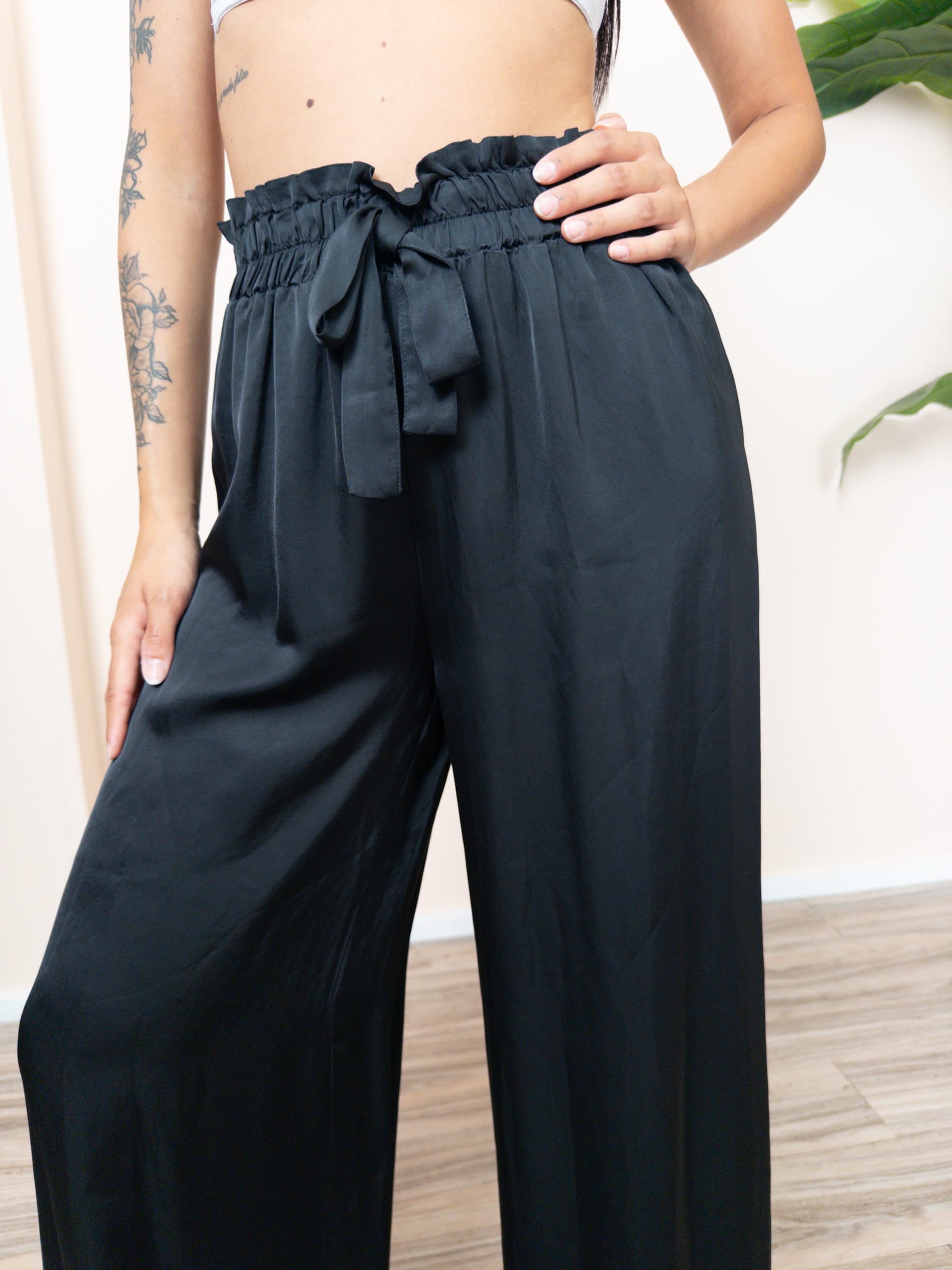 Pantalone viscosa - NERO