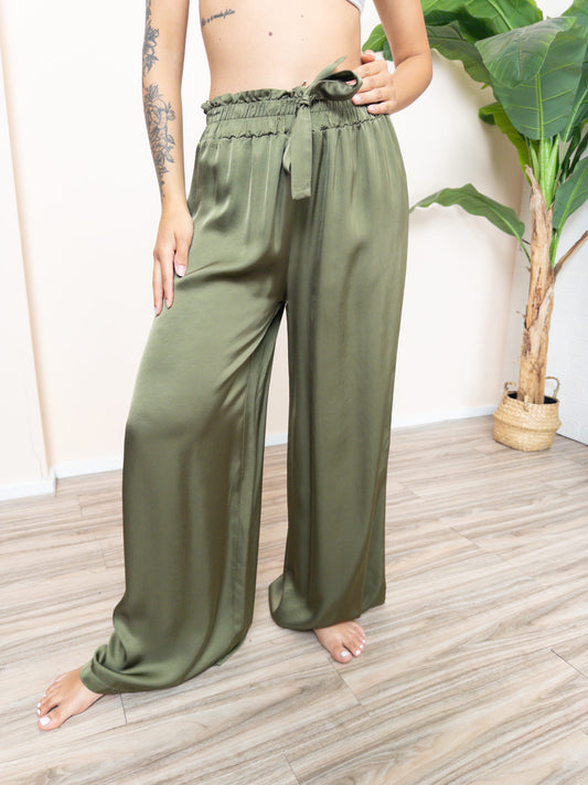 Pantalone viscosa - MILITARE