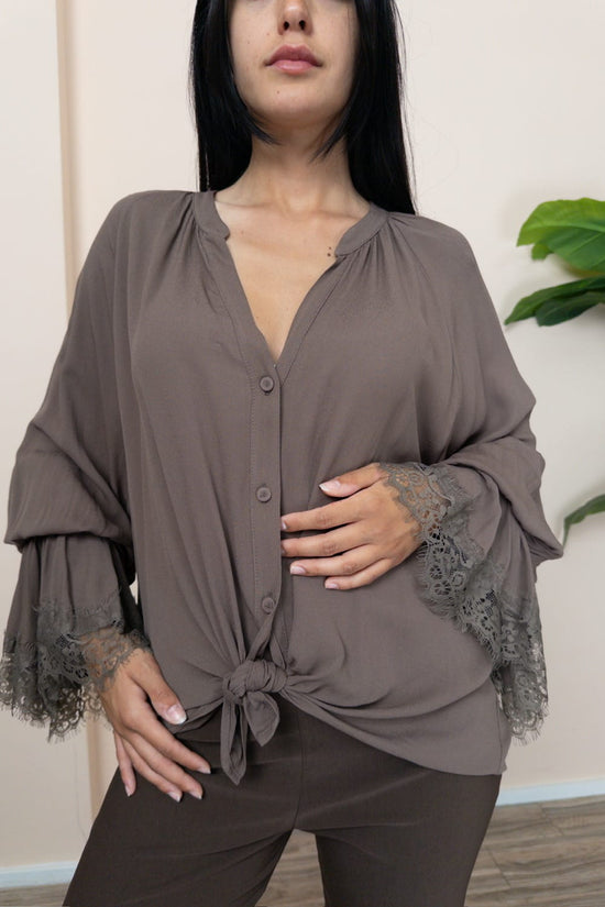 Camicia viscosa annodata - CACAO