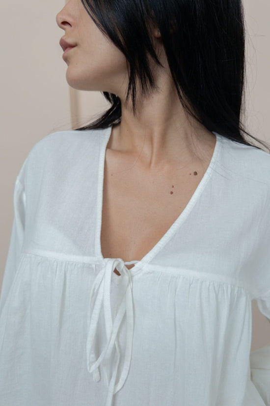 Blusa cotone"Kia" - BURRO