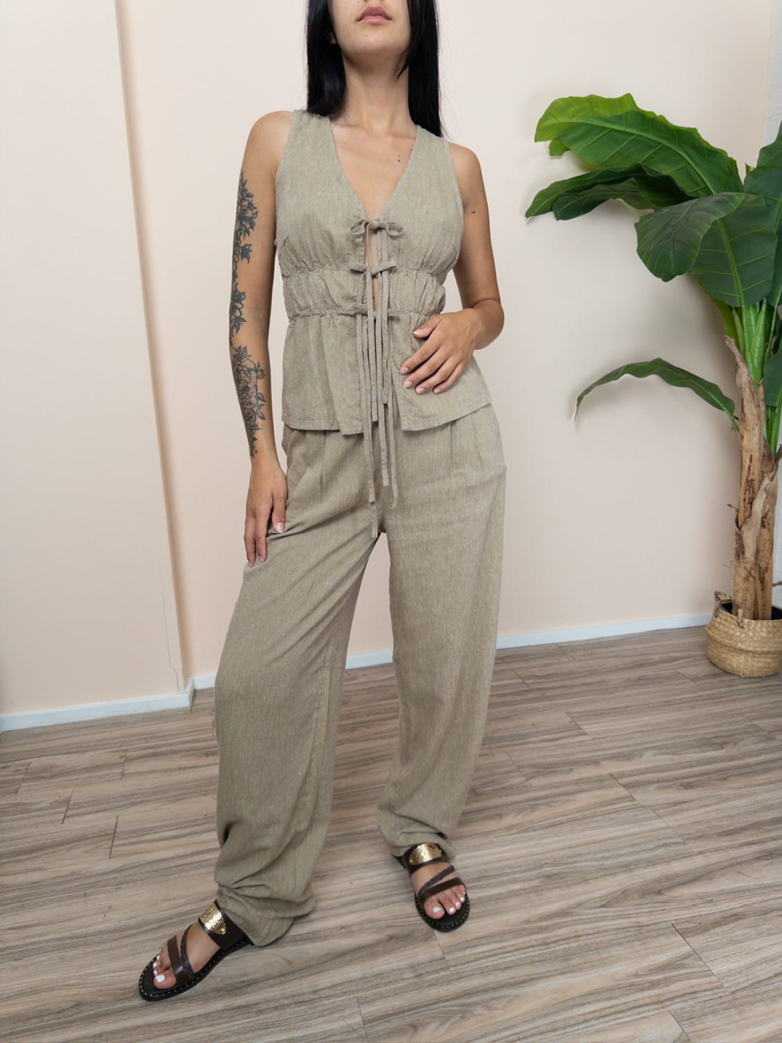 Pantalone lino Almira - LINO