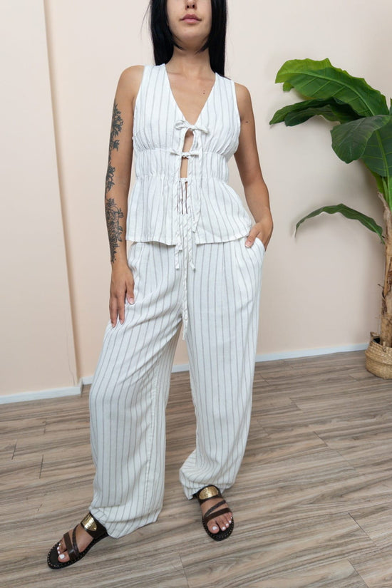 Pantalone lino Almira - BURRO