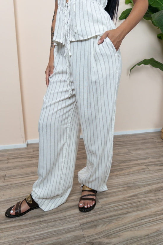Pantalone lino Almira - BURRO