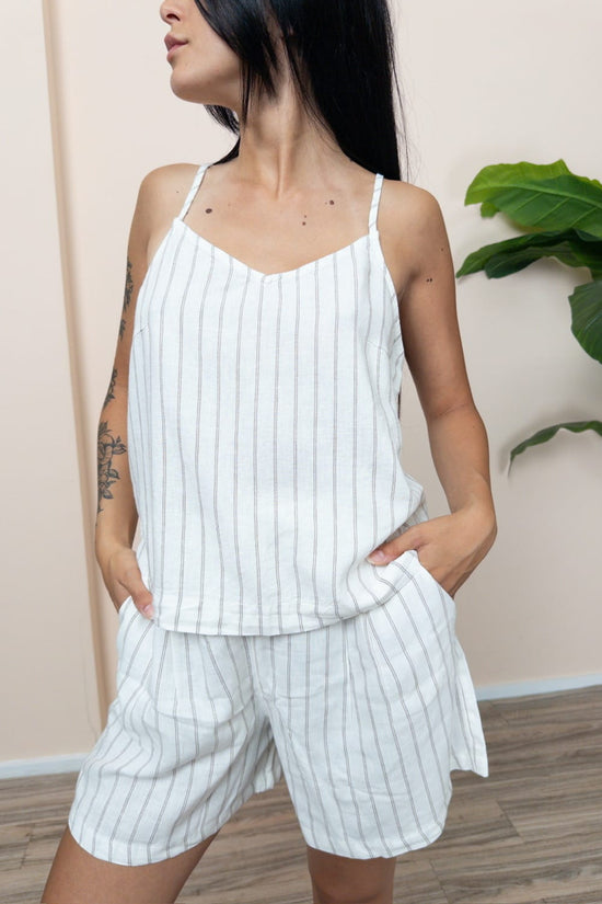 Top Almira in lino - BURRO