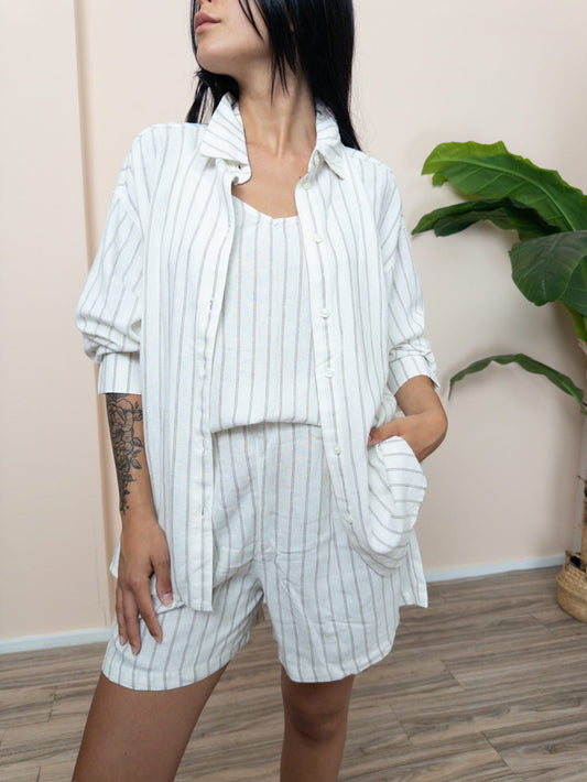 Camicia Almira in lino - BURRO