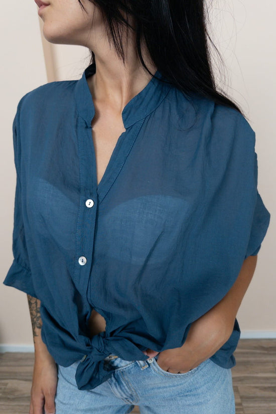Camicia in mussola - BLU