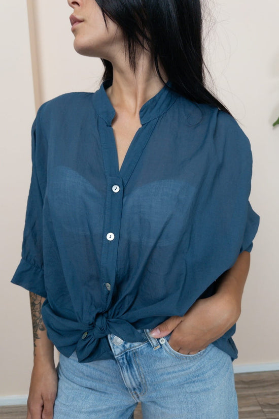 Camicia in mussola - BLU