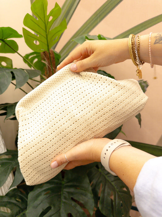 Pochette traforata - BEIGE