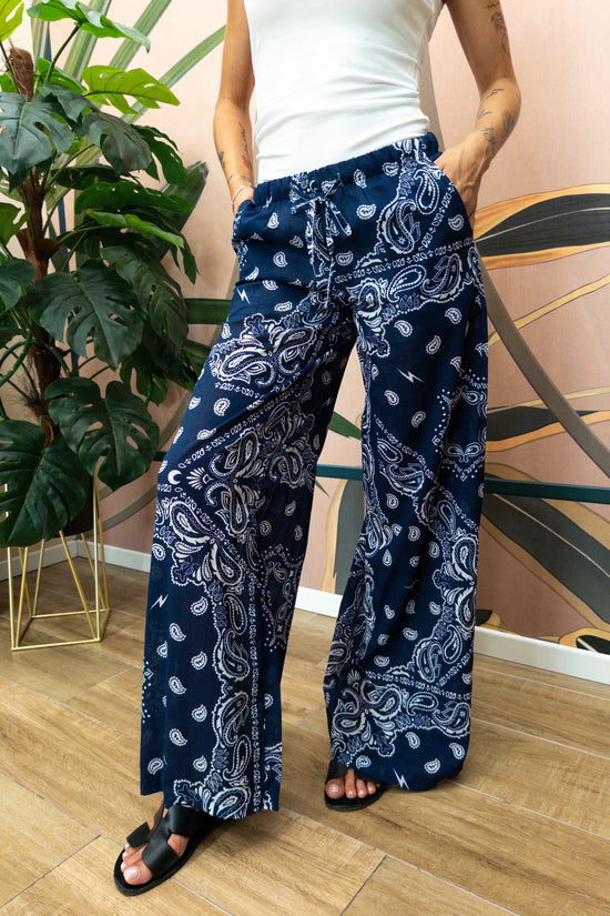 Pantalone bandana - BLU