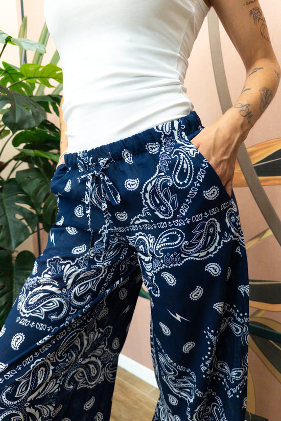 Pantalone bandana - BLU
