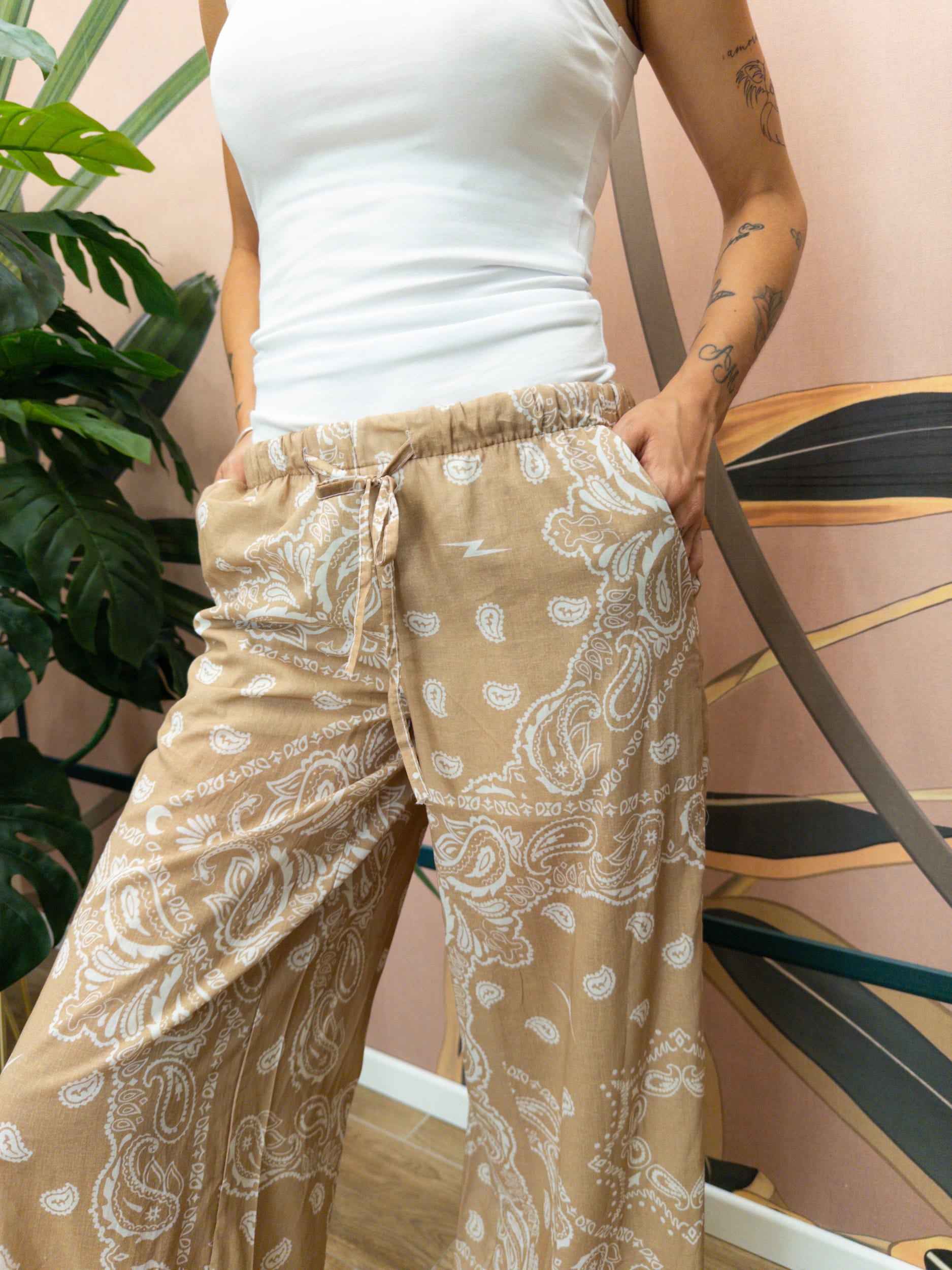 Pantalone bandana - BEIGE