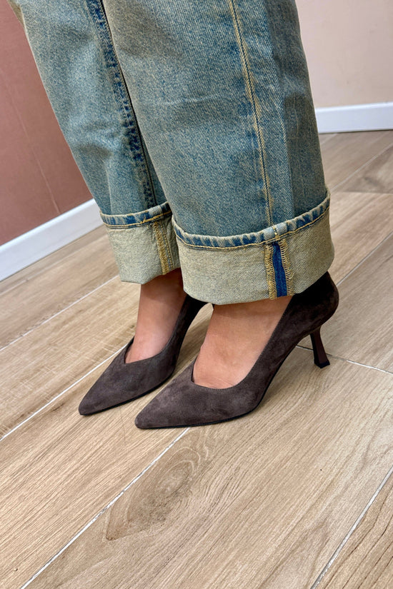 decollete camoscio - MORO