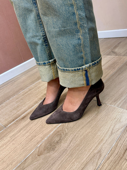 decollete camoscio - MORO