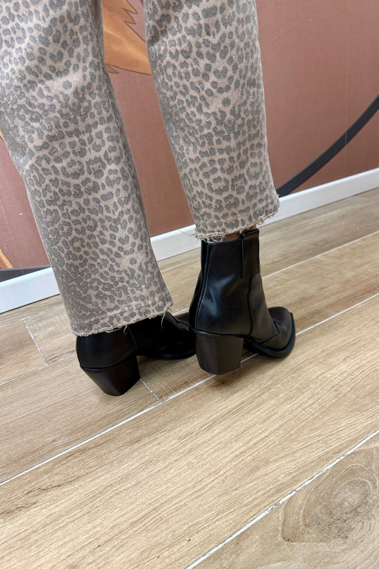 texano in pelle - NERO