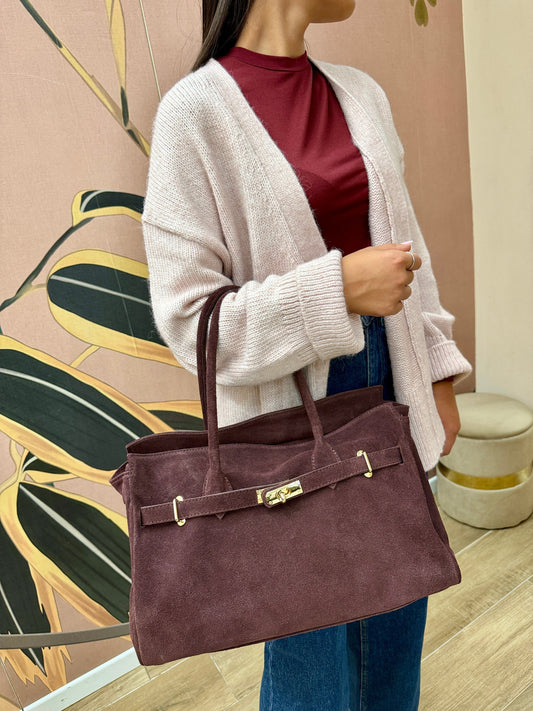 borsa camoscio con fibbia - VINO