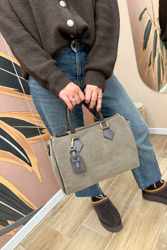 Bauletto medio in camoscio - TORTORA