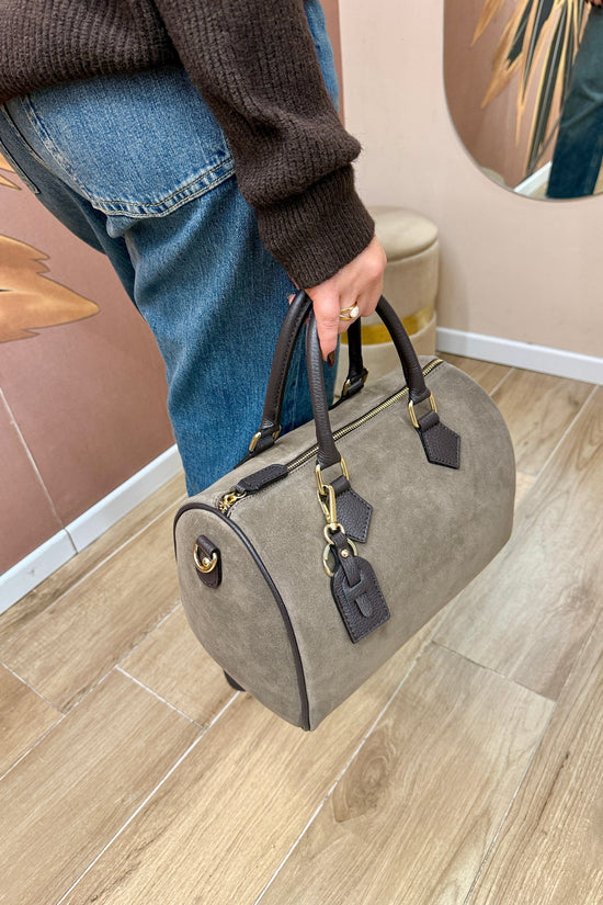 Bauletto medio in camoscio - TORTORA