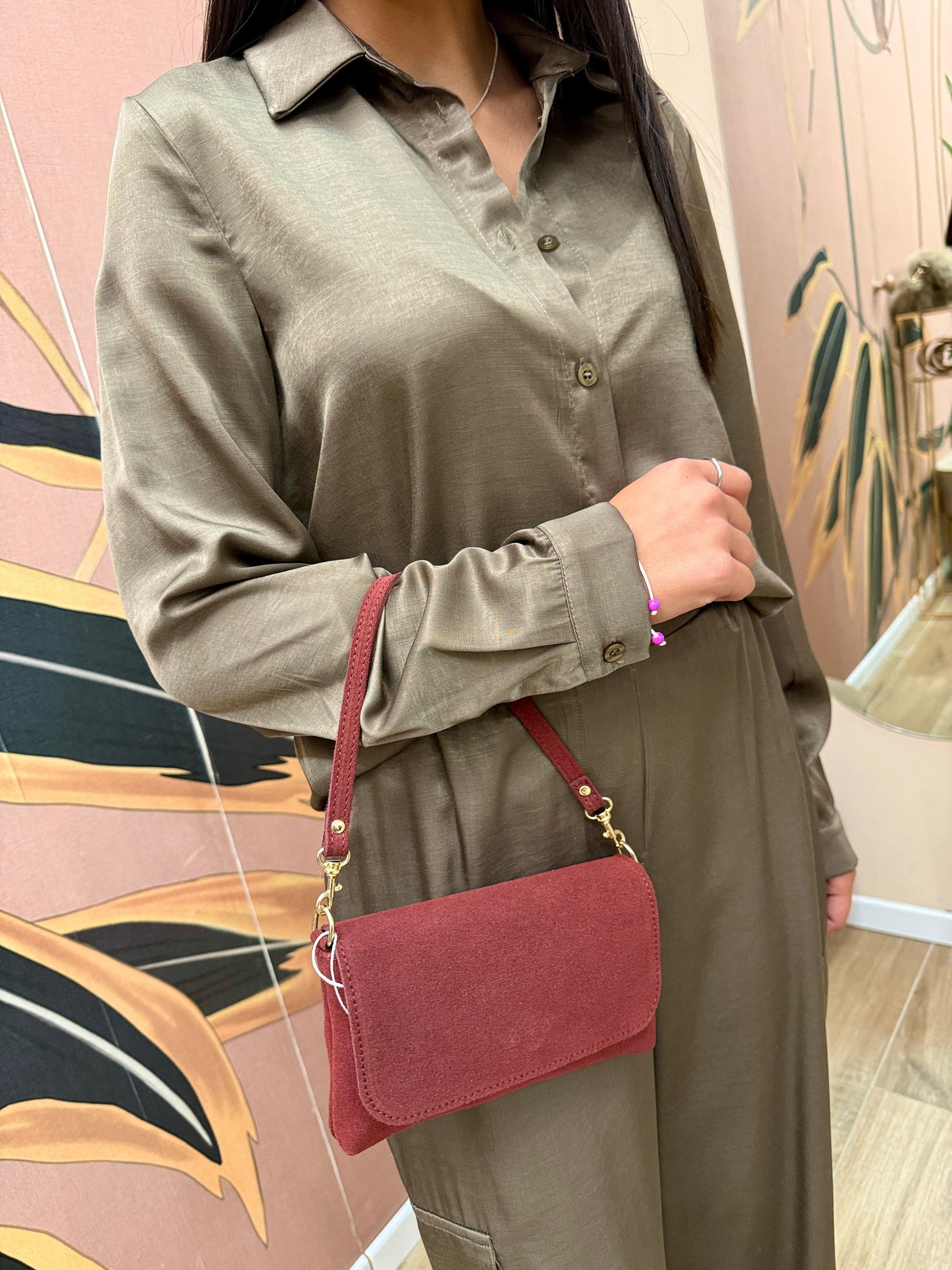 mini tracolla in pelle - VINO