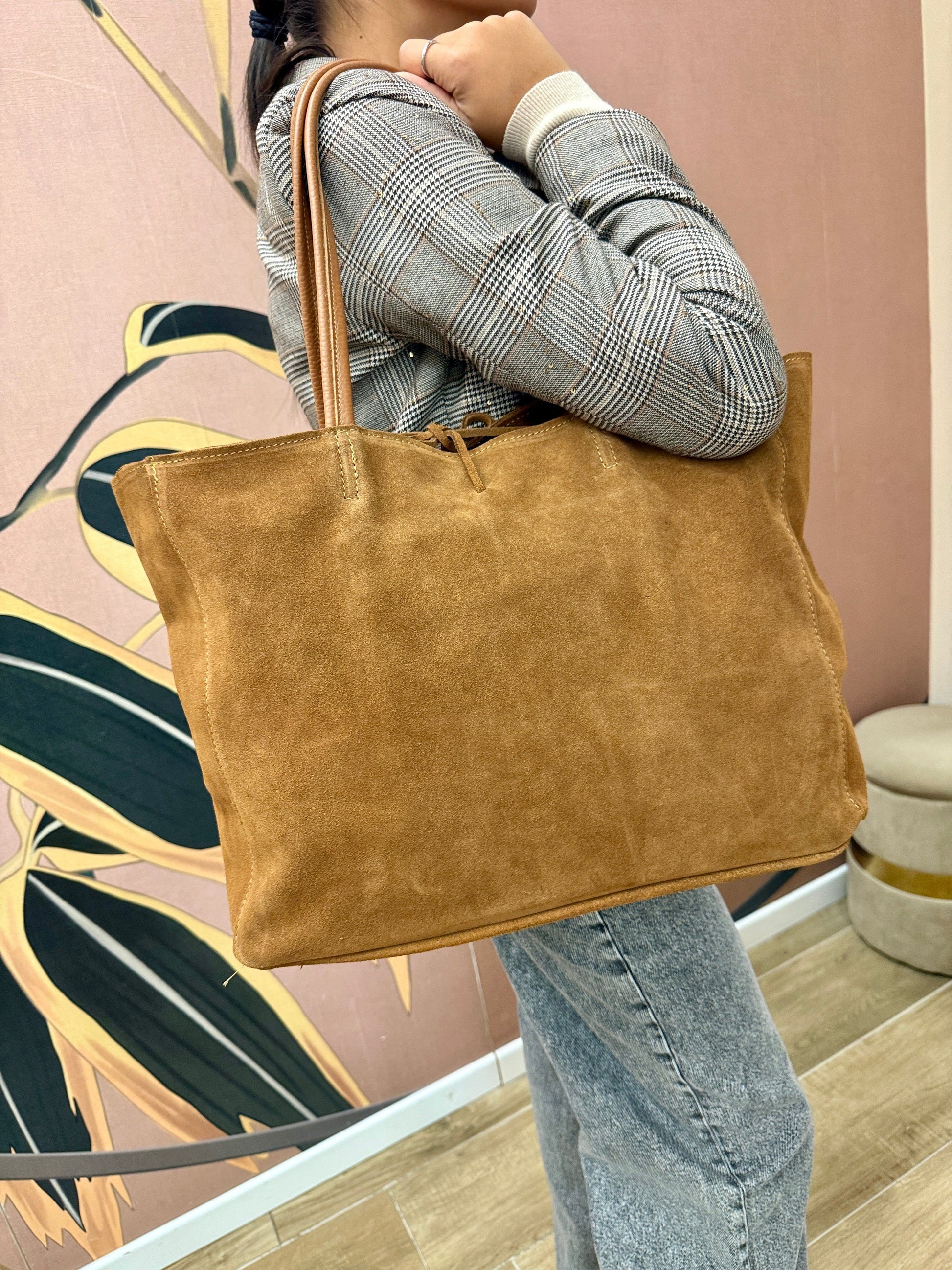 shopping maxi in pelle - CUOIO