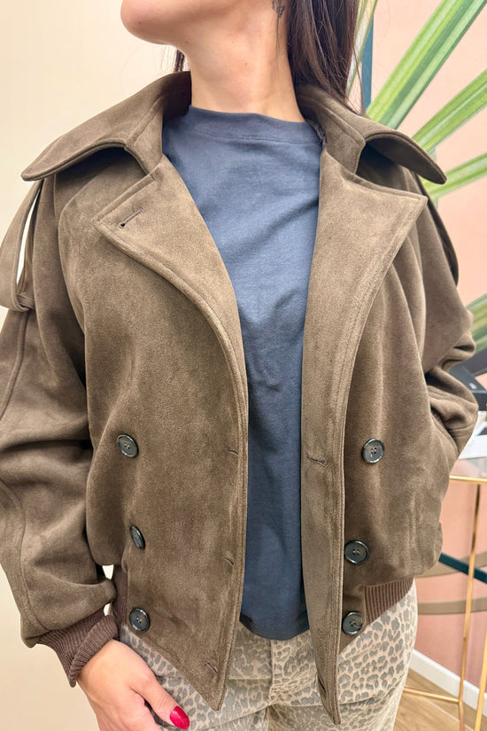 Bomber corto in dainetto - MORO