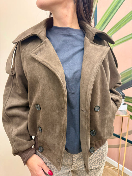 Bomber corto in dainetto - MORO