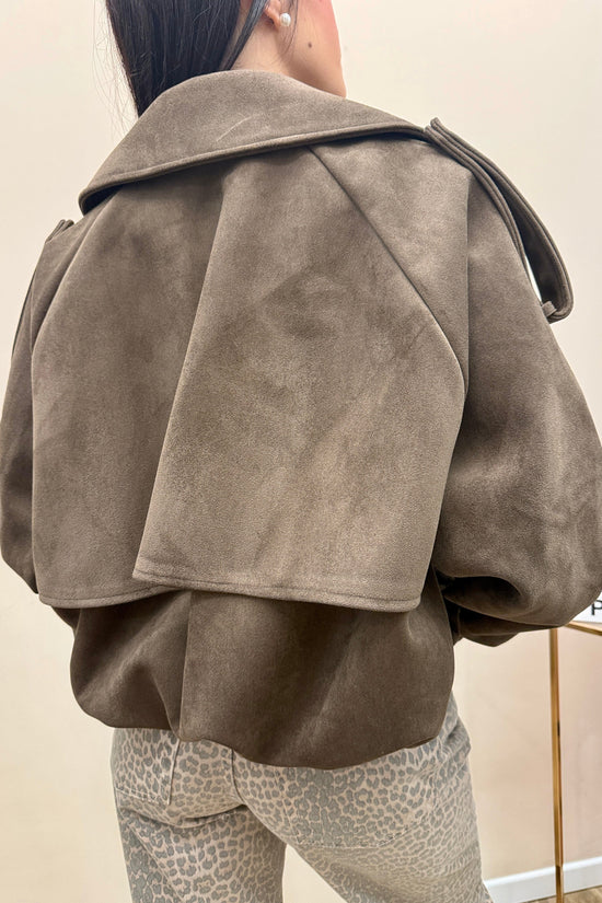 Bomber corto in dainetto - MORO