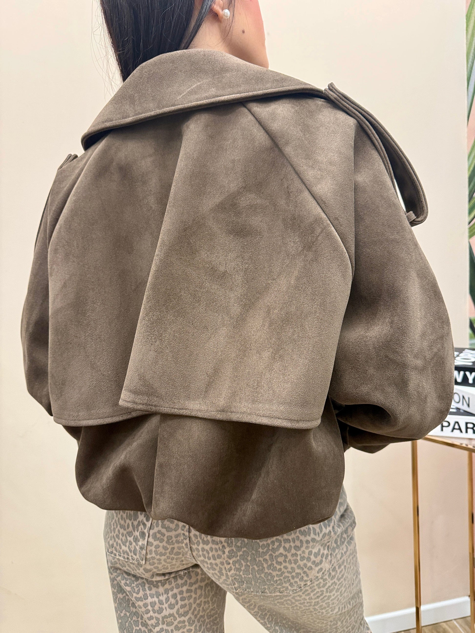 Bomber corto in dainetto - MORO