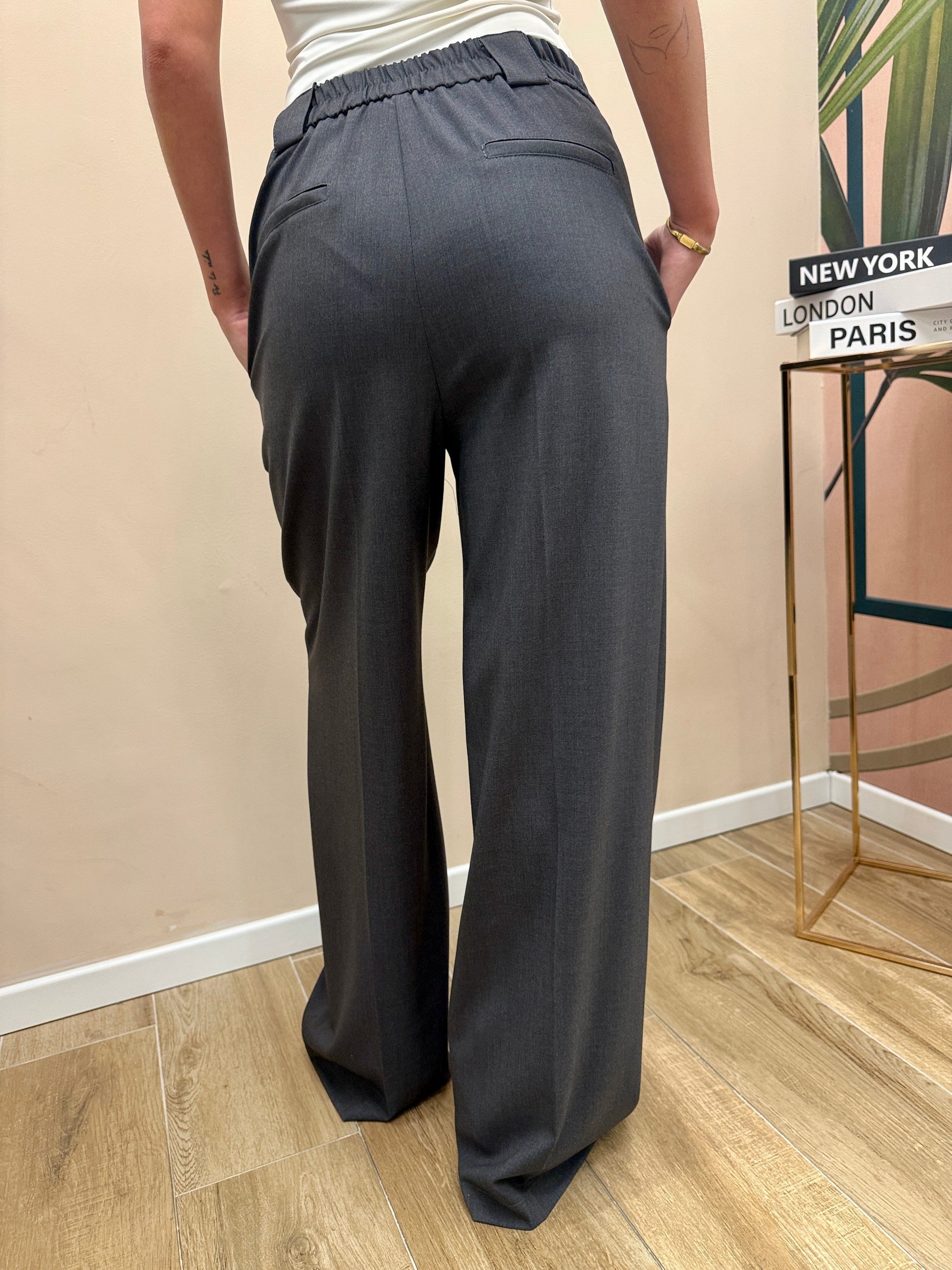 Pantalone palazzo - GRIGIO